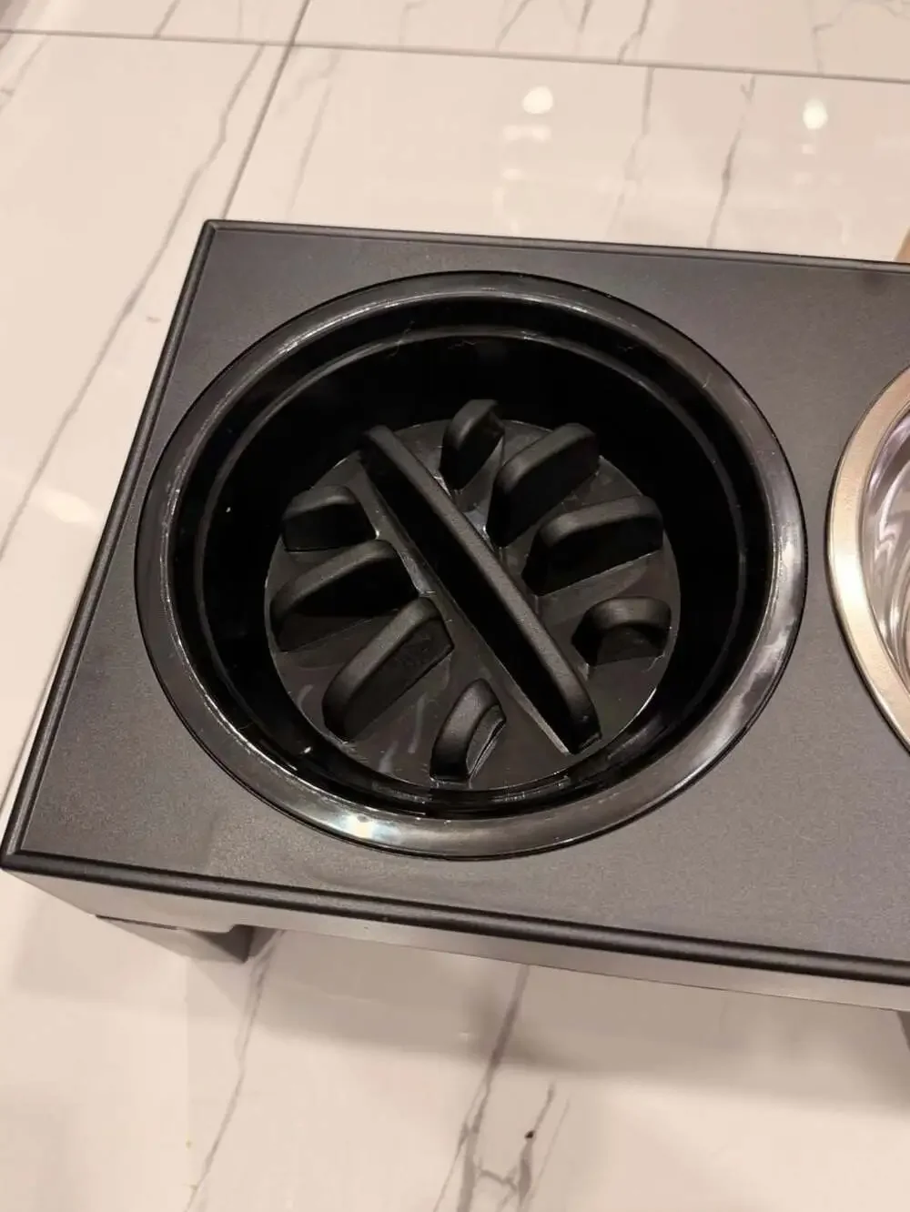 Dog Bowls - 5 Adjustable Heights with 2 Stainless Steel Bowls and Slow Feeder